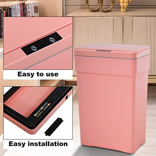 13 Gallon Plastic Automatic Motion Sensor Trash Can with Lid A906237