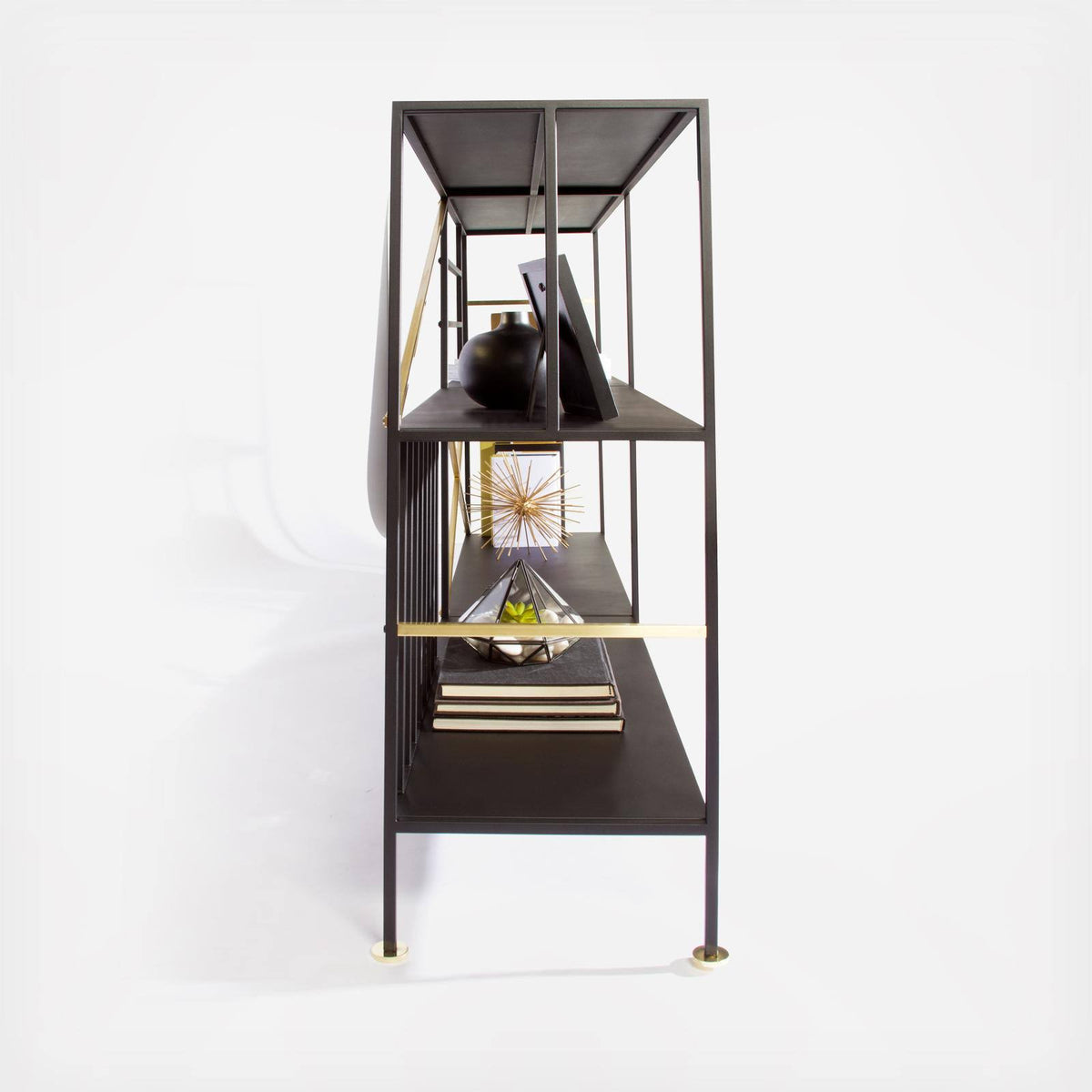 Black 2 Shelf Bookcase P94809