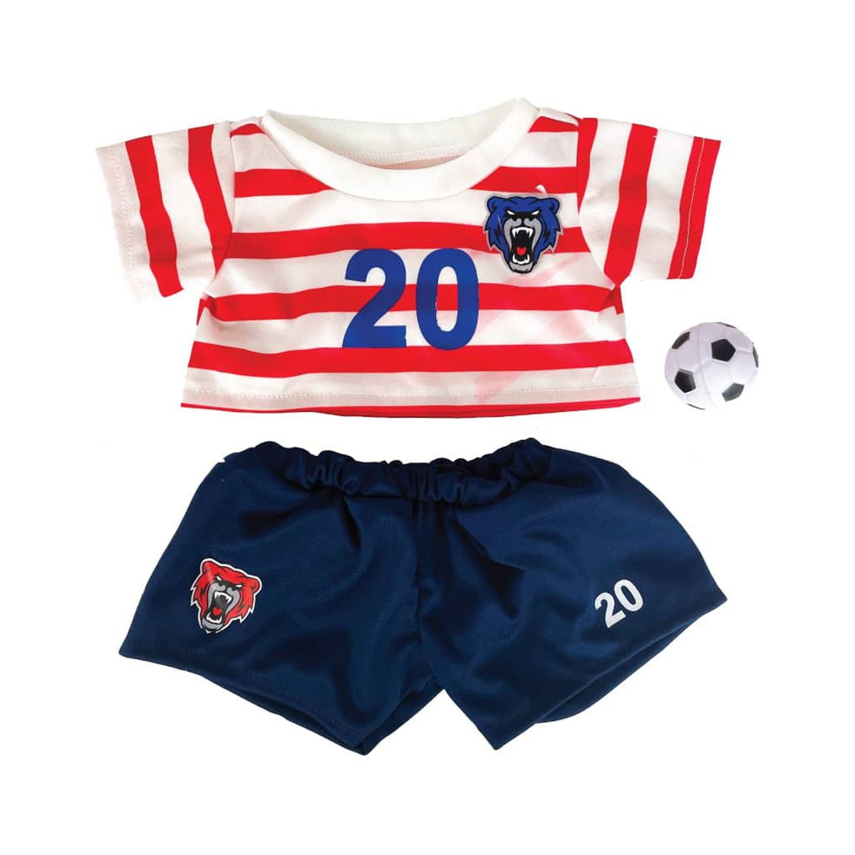 Red Soccer Outfit Teddy Bear Clothes X100392
