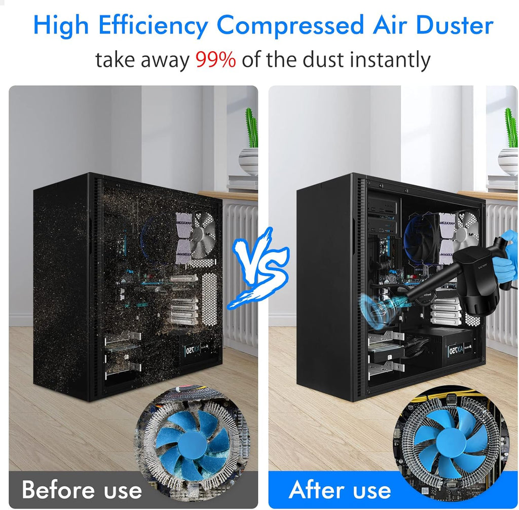 Compressed Air Electric Air Duster for Computer Keyboard Electronics S75418