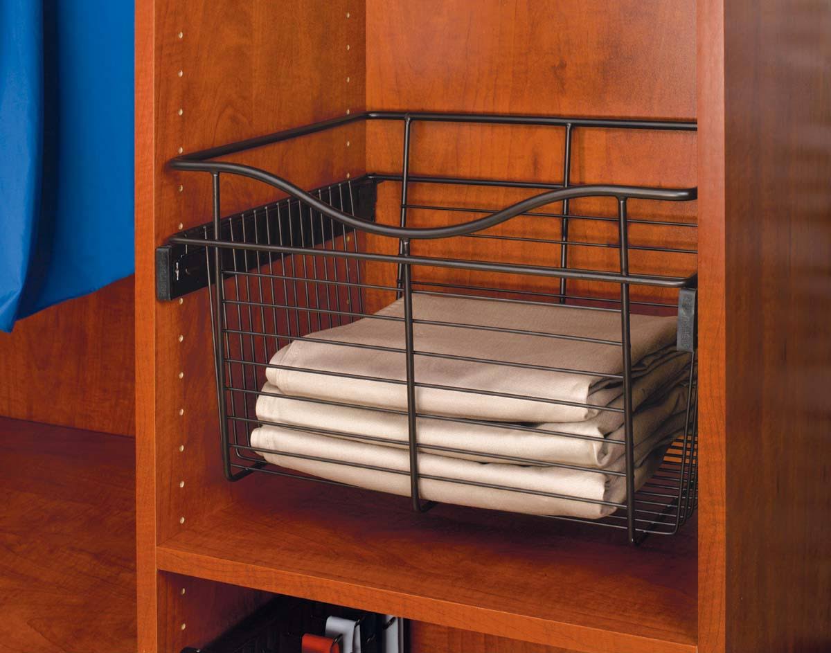 30 in Oil Rubbed Bronze Closet Pullout Basket I657