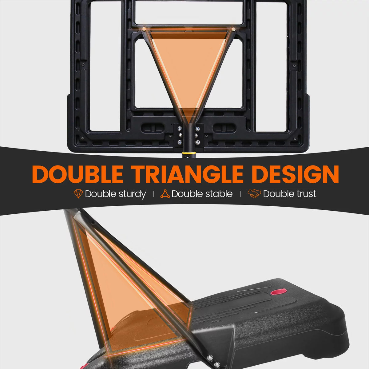 Portable Basketball Hoop & Goal 5 - 7 ft Height Adjustable T151042