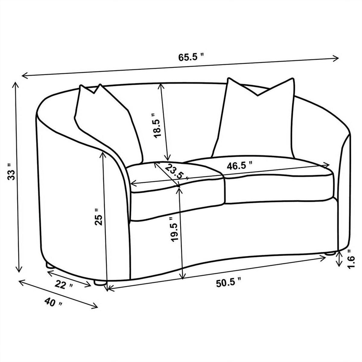 Latte Fabric Upholstered 2-piece Living Room Set K32292