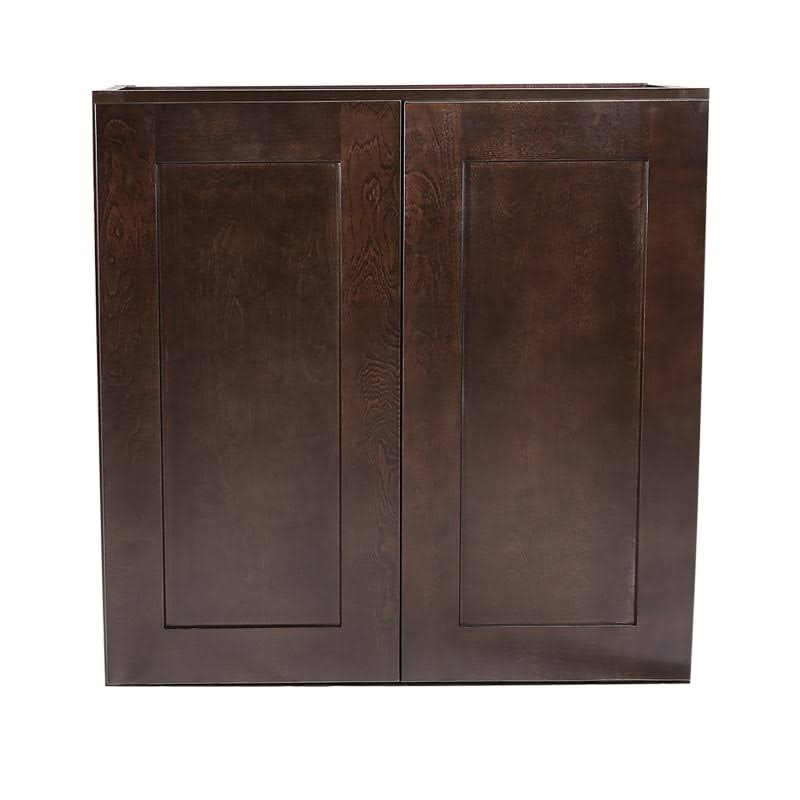 27 in. Fully Assembled Kitchen Wall Cabinet Shaker Espresso U53982