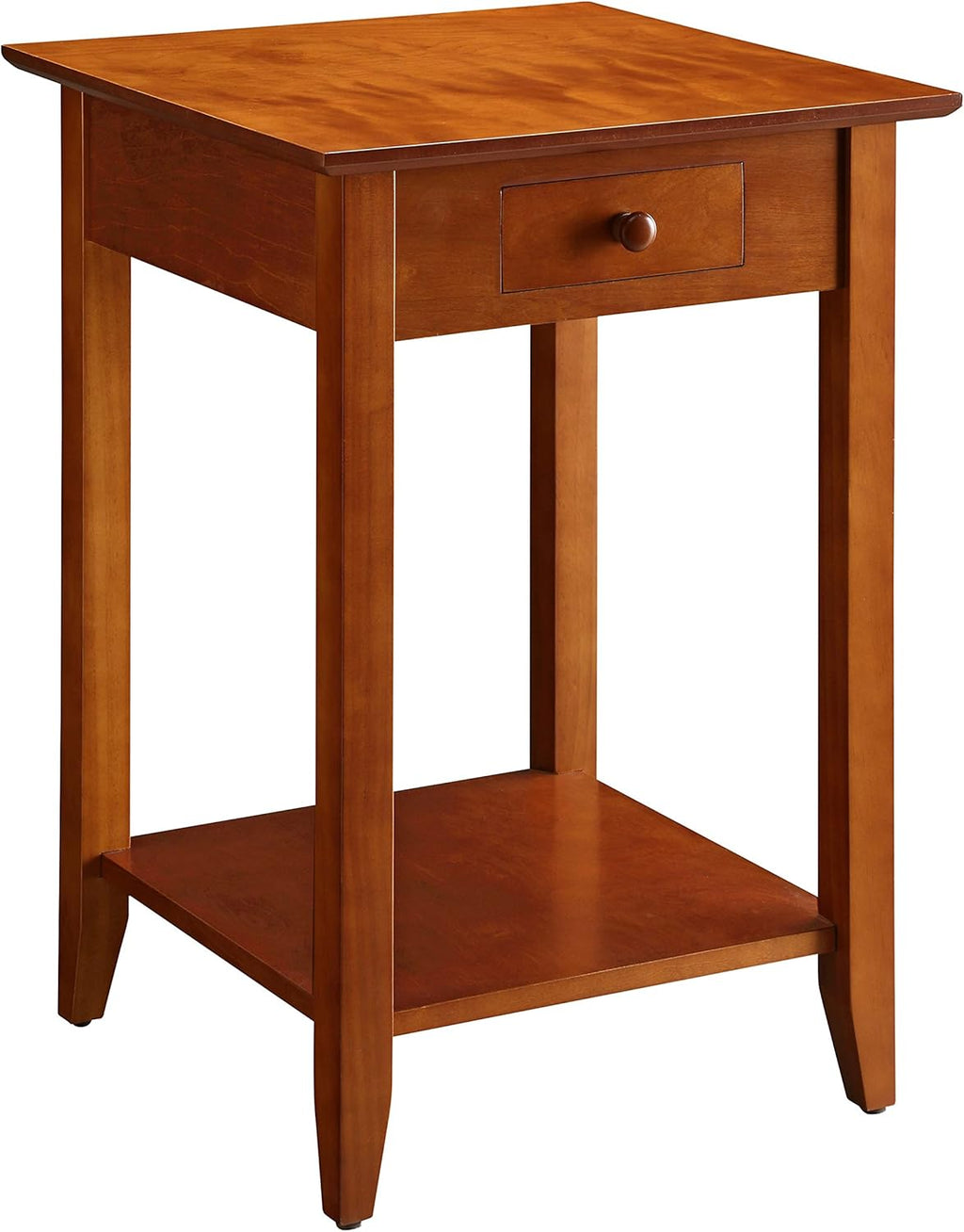 Espresso End Table with Drawer and Shelf O128