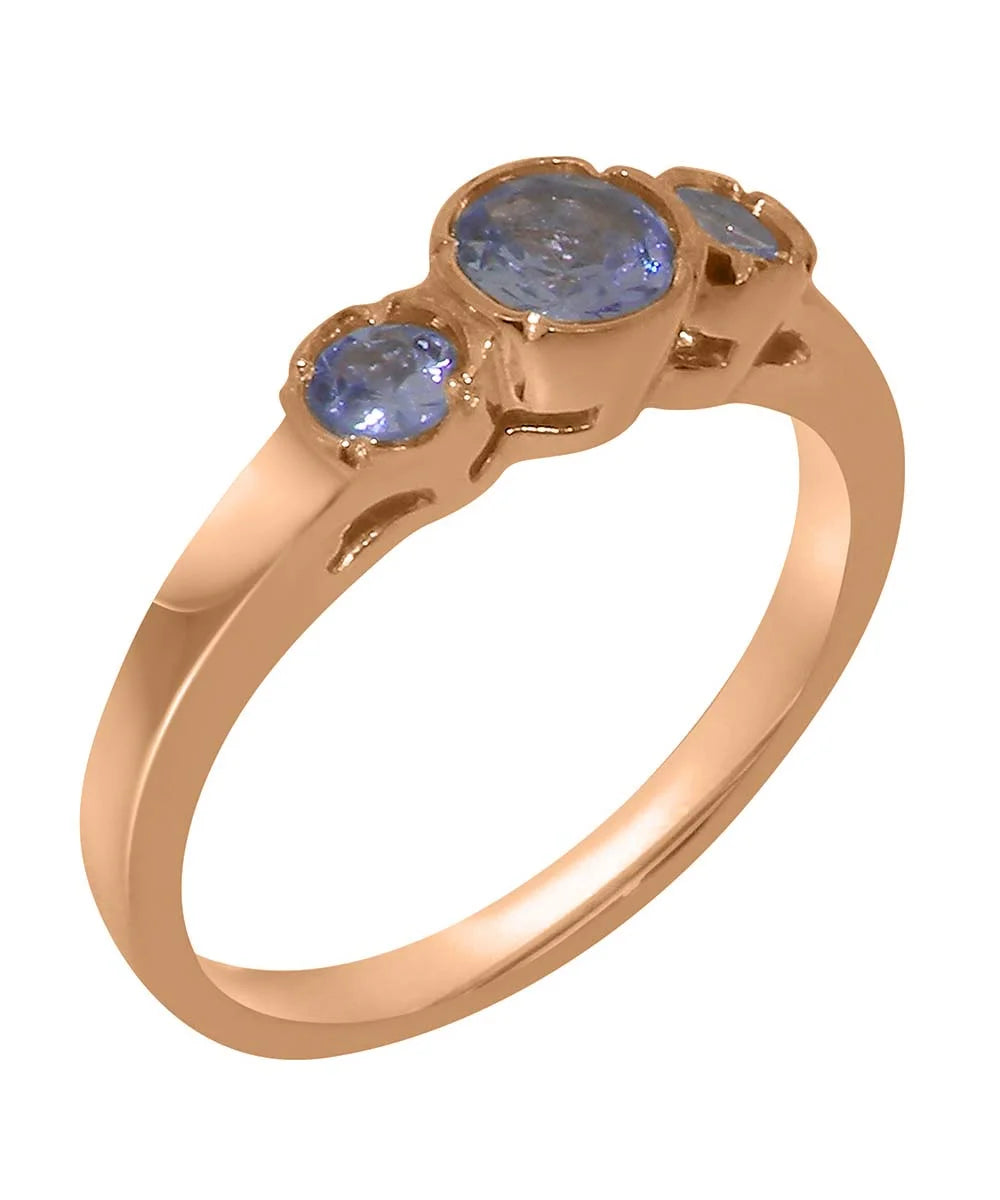 18k Rose Gold Natural Tanzanite Ring I102437
