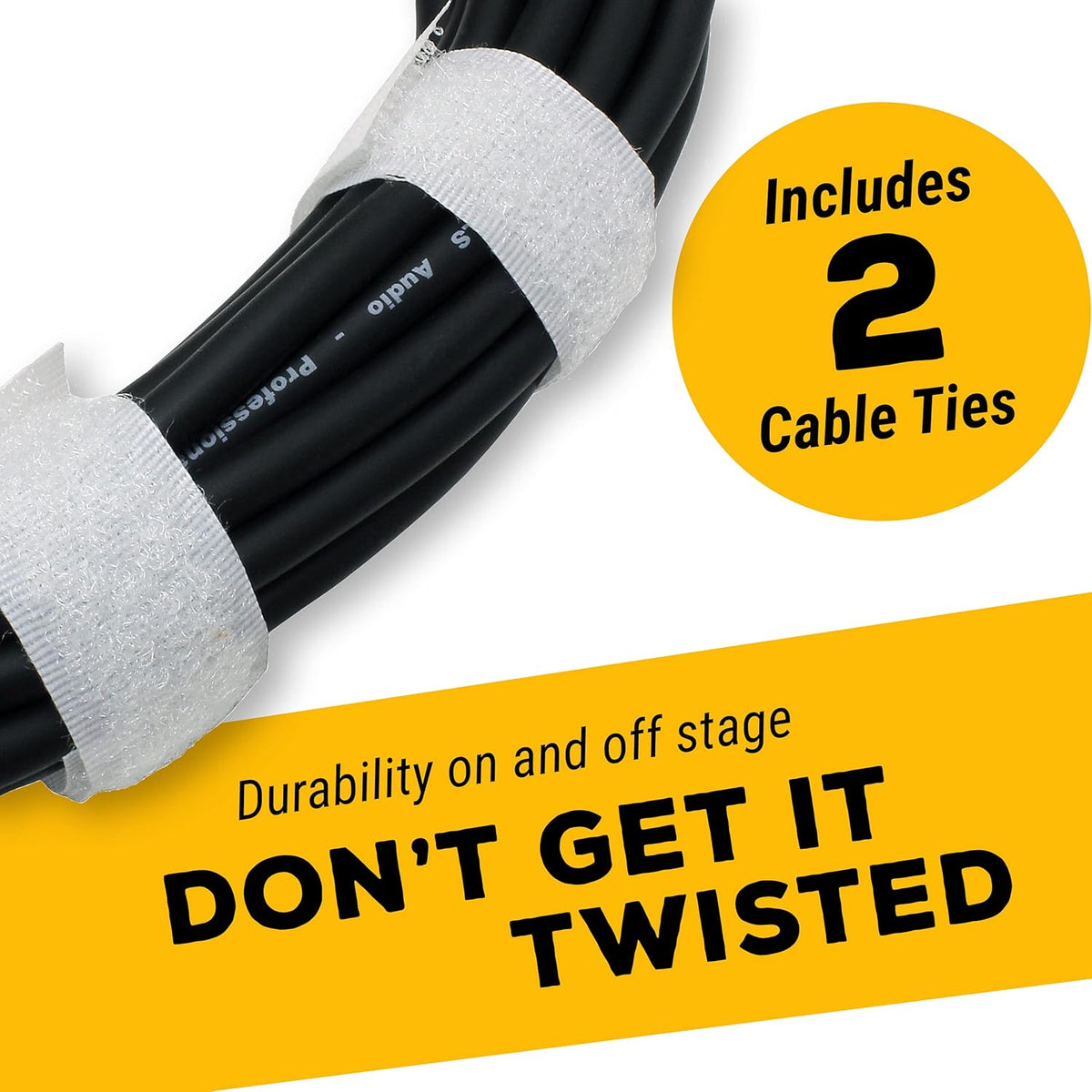 25ft XLR Male to XLR Female Black Microphone Cable - 10 PACK W96223