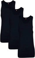 Black 3 Pack Large Ribbed Undershirt N343