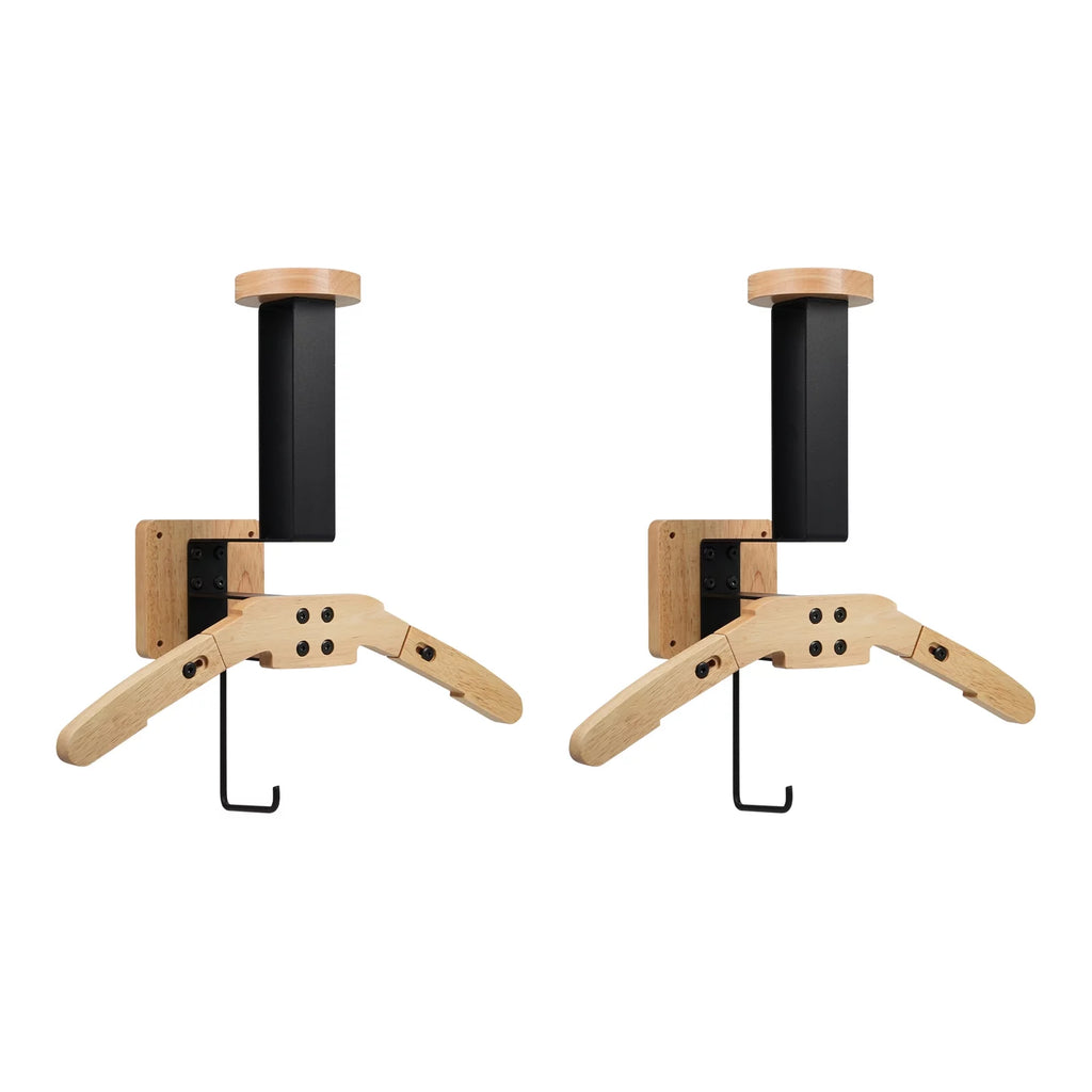 Wooden Wall Mount Helmet Rack with Hooks Q377