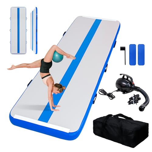 10/13ft Inflatable Tumble Track 4in Thick Air Floor with Electric Pump S4264
