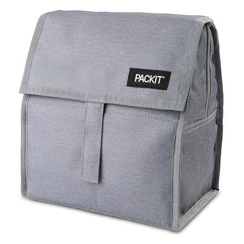 Gray Stripes Foldable Reusable Lunch Bag O181905