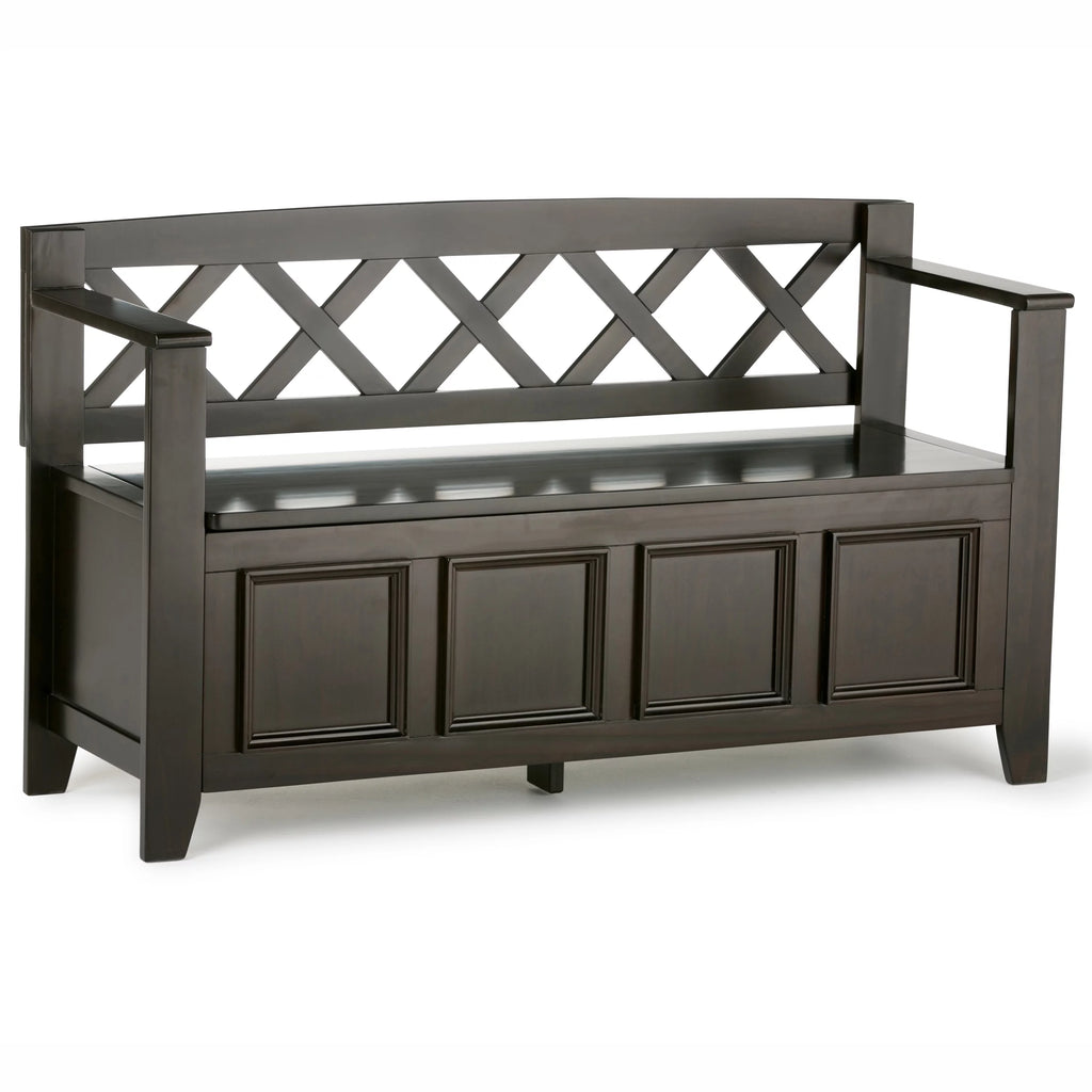 Solid Wood 48 inch Wide Storage Bench O99483