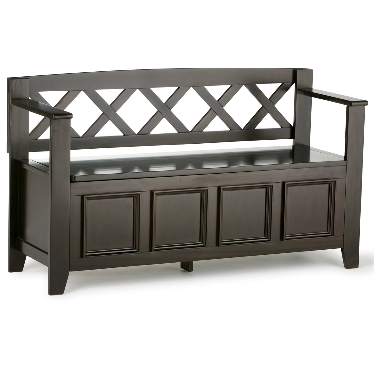 Solid Wood 48 inch Wide Storage Bench O99483