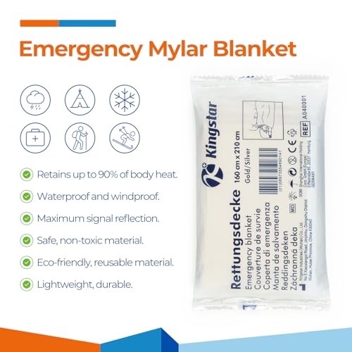 4 Pack Mylar Thermal Emergency Blankets 84" L x 52" W V32295