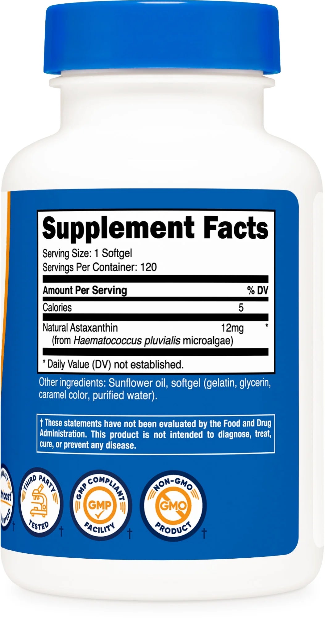 Astaxanthin 12mg, 120 Softgels Supplement B82617