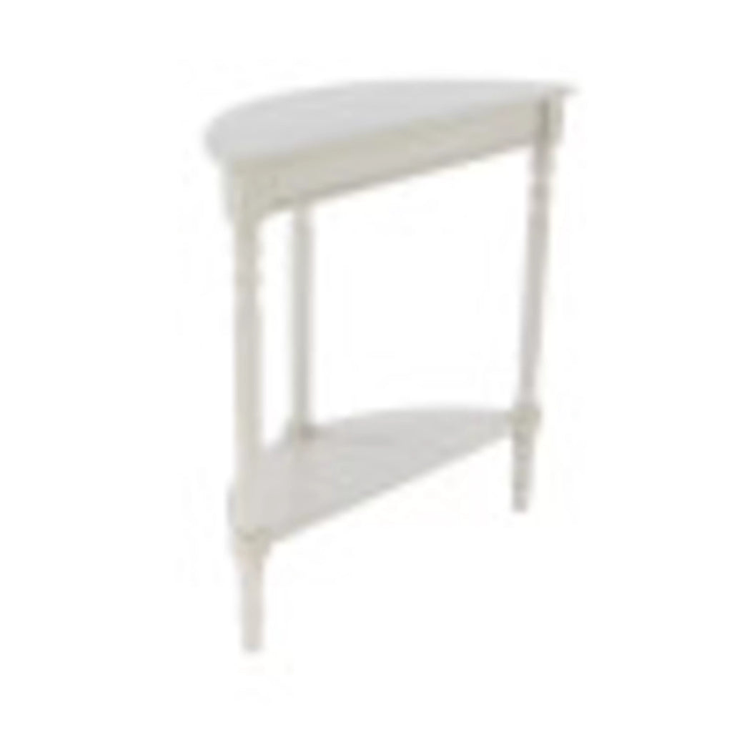 Cream Half Moon Wood Console Table B822090