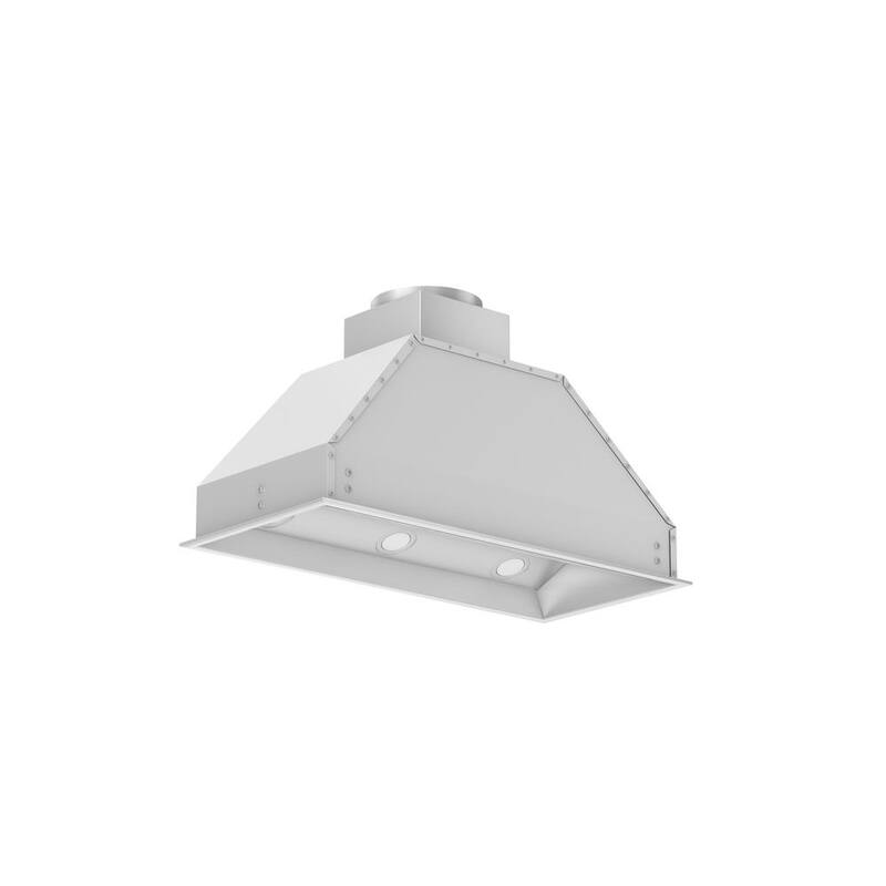 34 in. 700 CFM Ducted Range Hood Insert with Remote Blower in Stainless Steel Y736