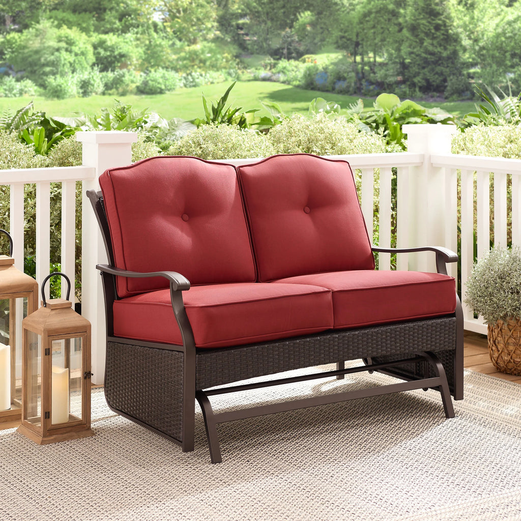 Steel Outdoor Glider Loveseat X6215