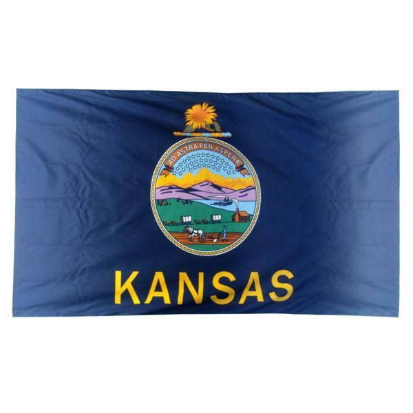 Kansas Flag 5ft. x 8ft. Spun Polyester A778