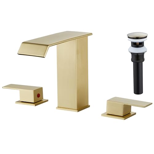 White Gold Single Handle Vessel Sink Faucet with Pop Up Drain N710002