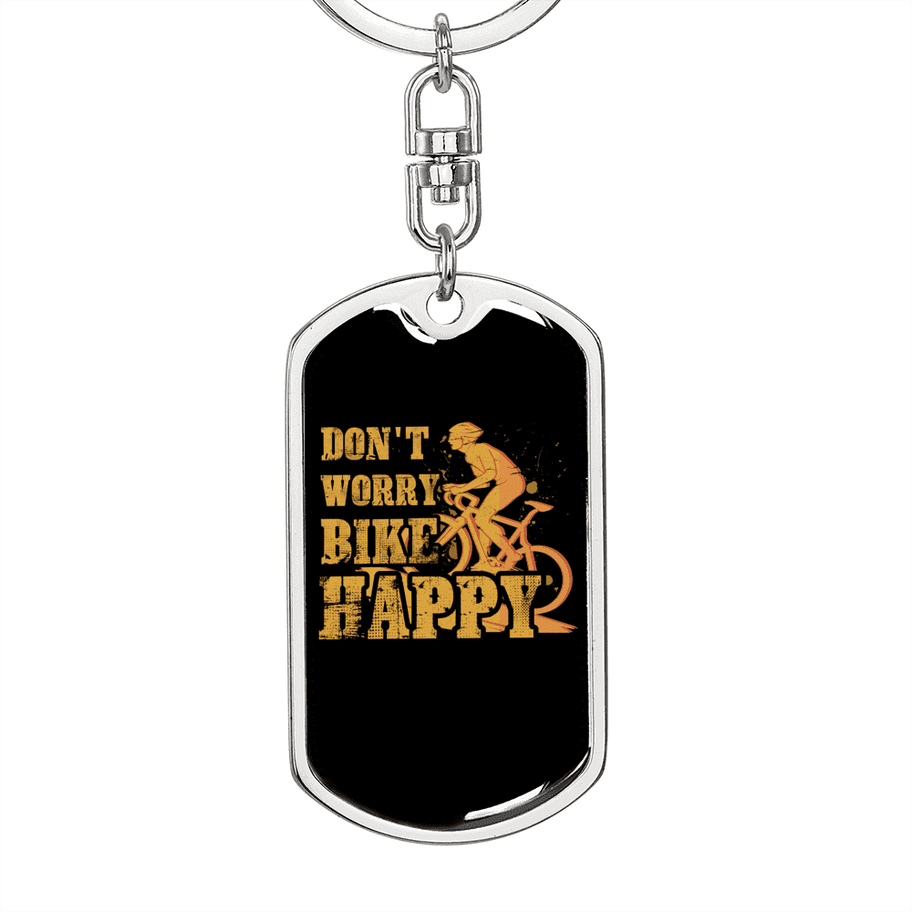 Stainless Steel or 18k Gold Swivel Dog Tag Keychain O4181