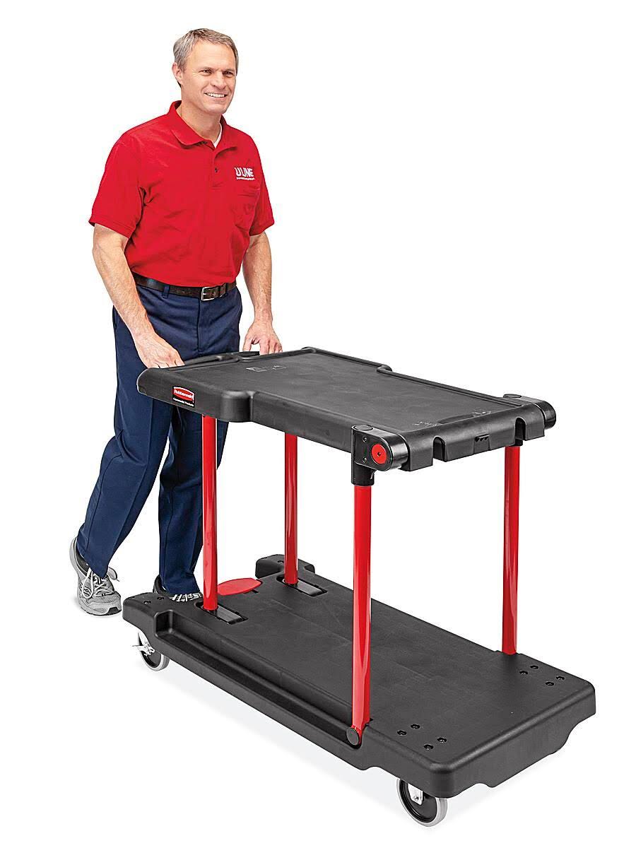 Black Two Shelf Utility Cart F61049