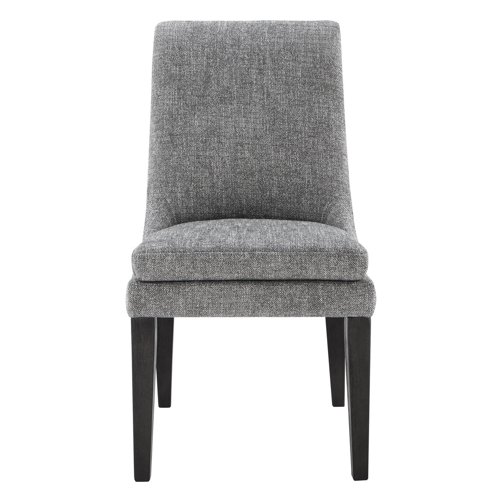 Upholstered Dining Chair Set of 2 Pebble Gray B1483