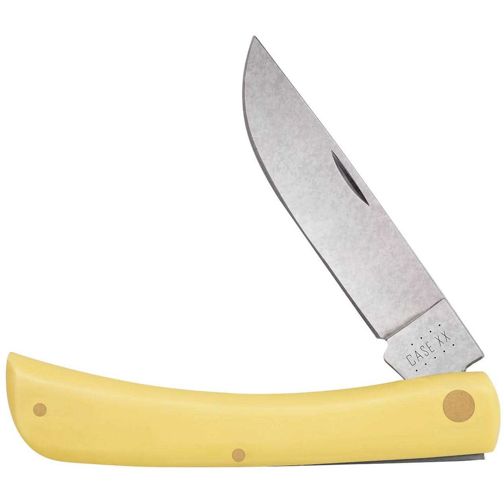 Yellow Delrin Handle CV Steel Pocket Knife W297692