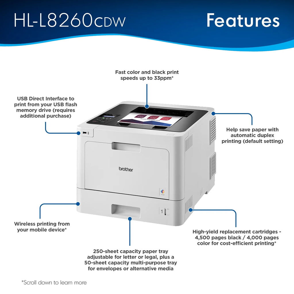 Business Color Laser Printer with Duplex Printing B549393