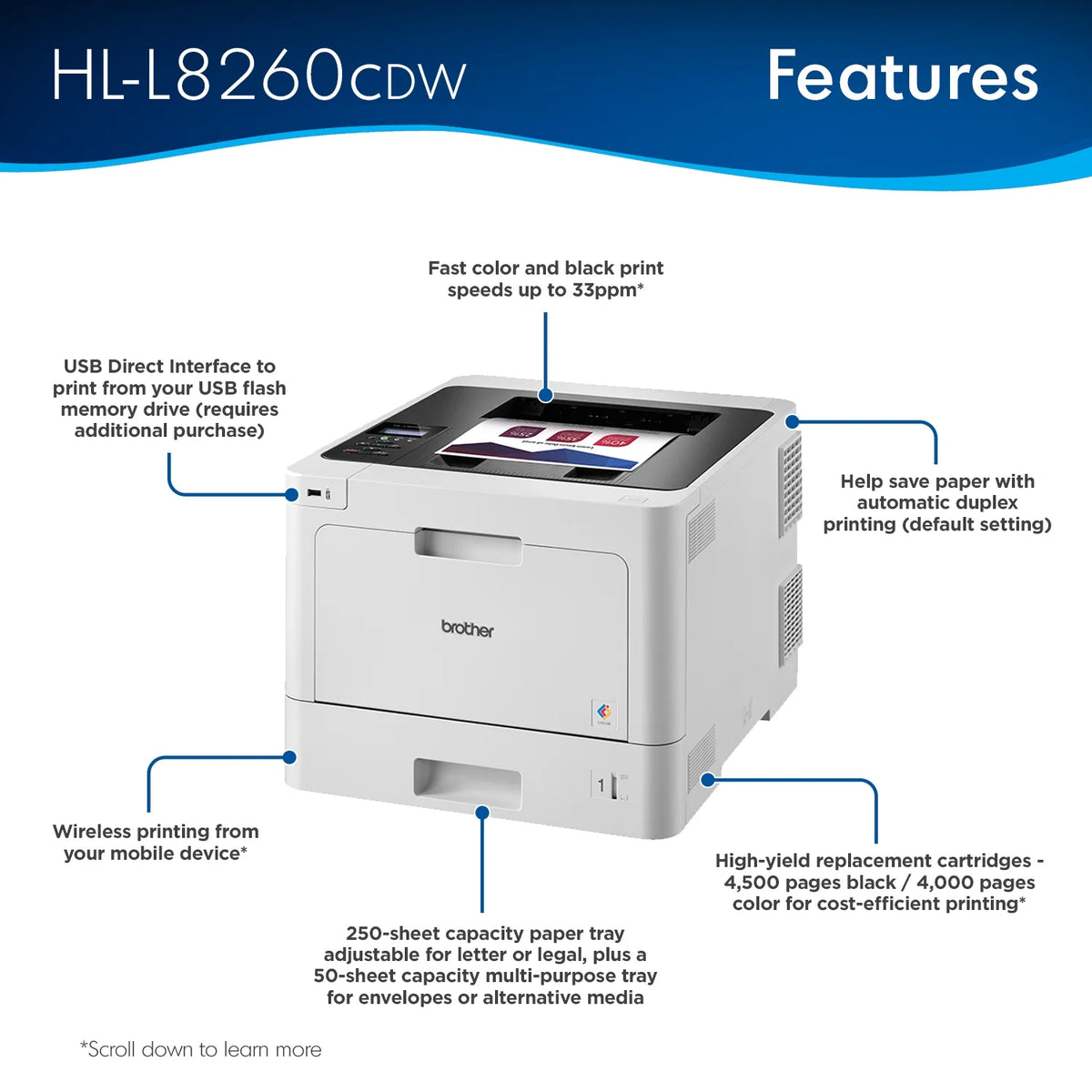 Business Color Laser Printer with Duplex Printing B549393