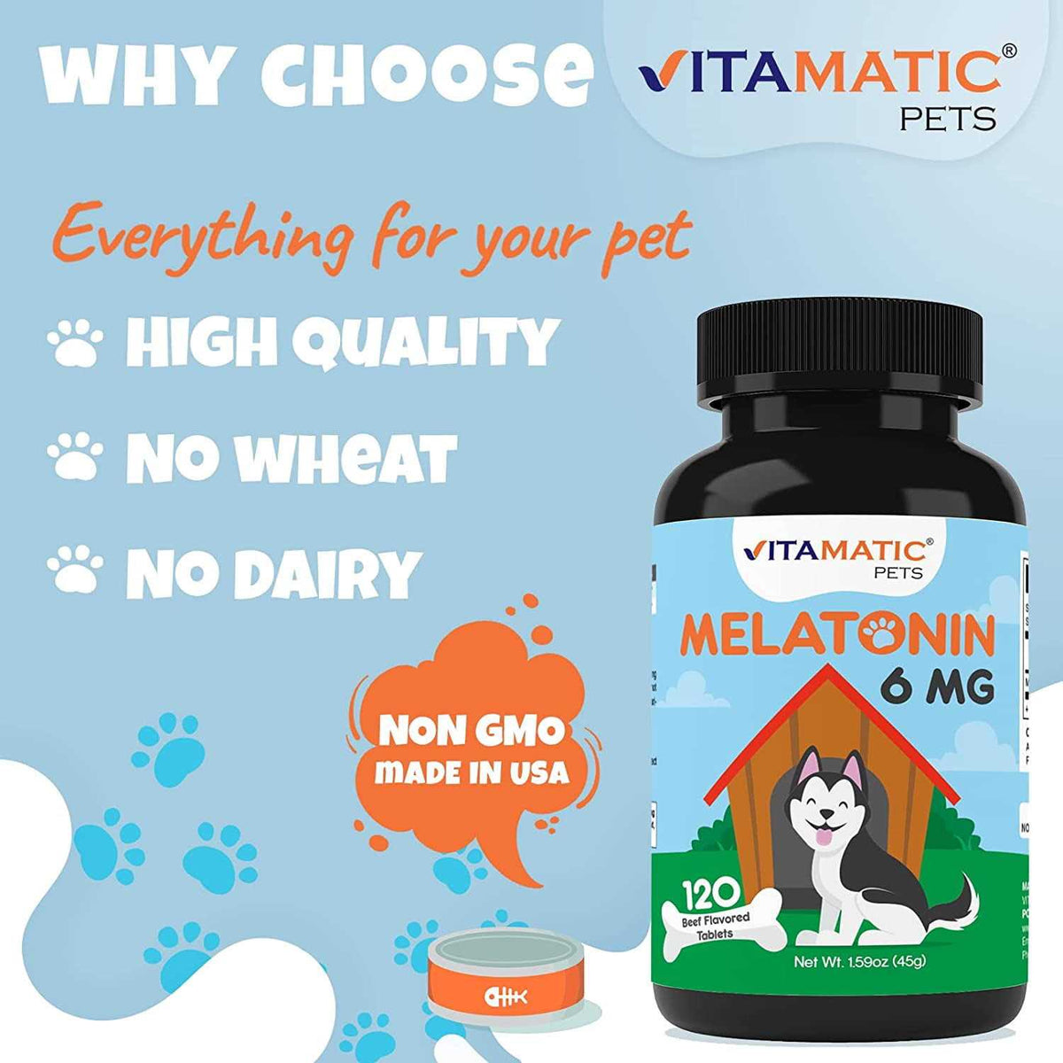 6 mg Melatonin for Dogs T927