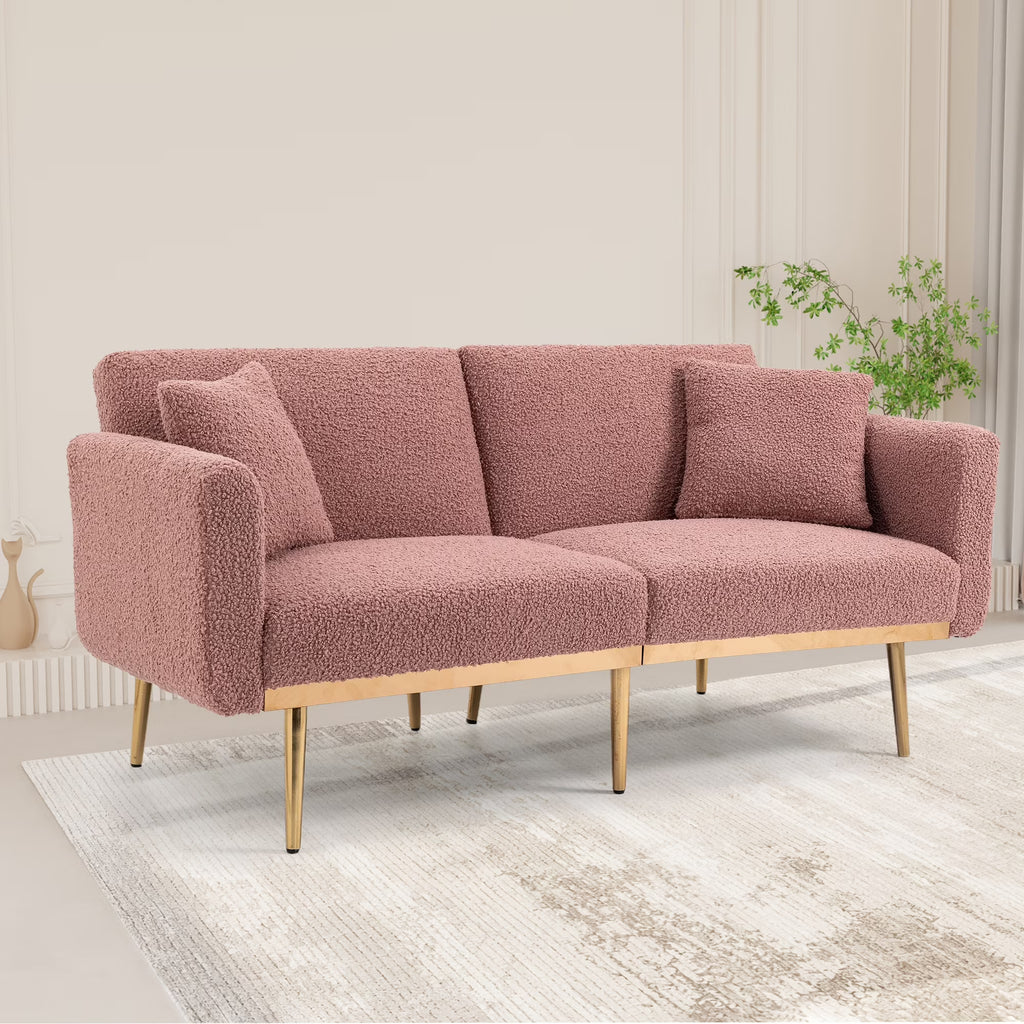 Velvet Sofa with Metal Feet S66069