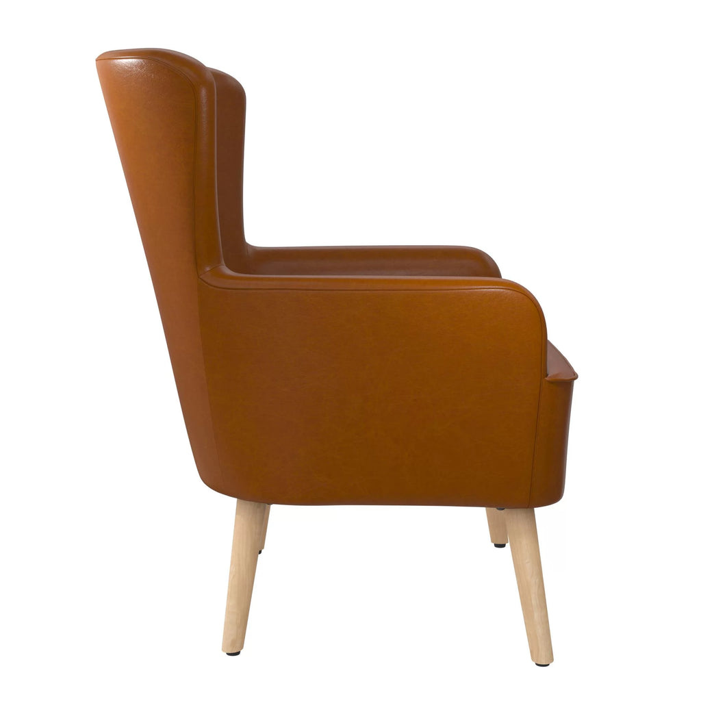 White Faux Leather Accent Chair B24137