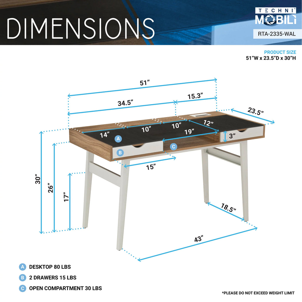 Compact Computer Desk with Storage E59235