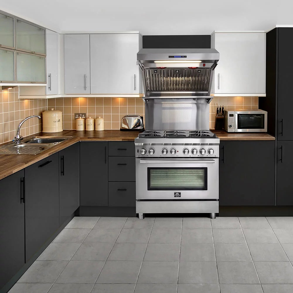 36 inch Stainless 1200 CFM Wall Mount Range Hood J1612