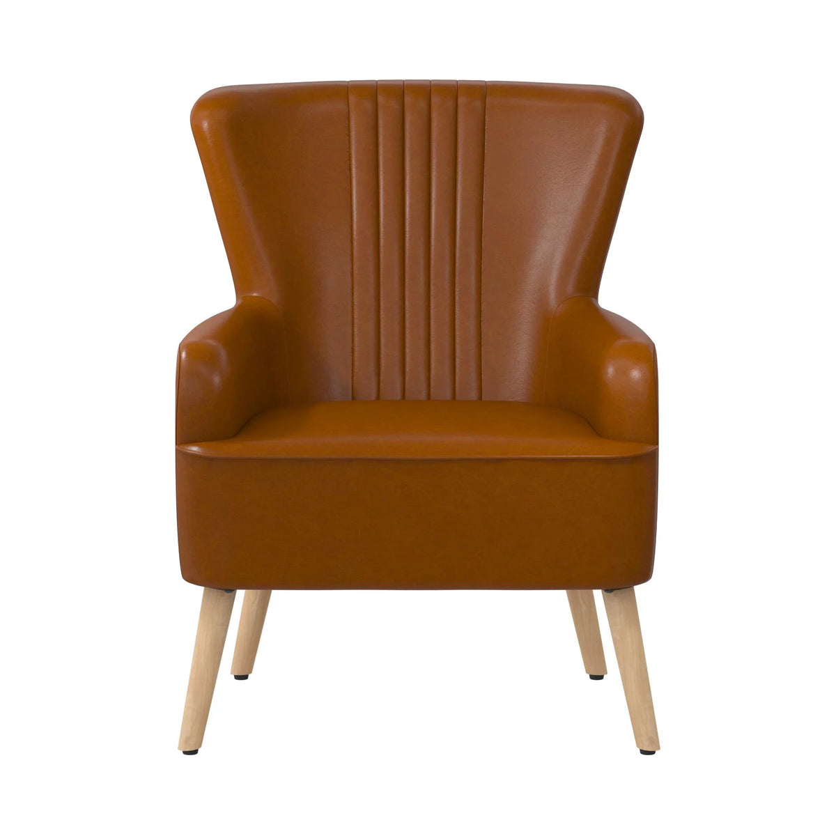 White Faux Leather Accent Chair B24137