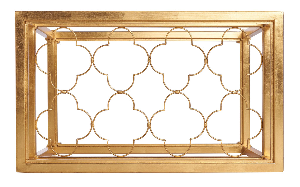 Glass Top Metal End Table H16109