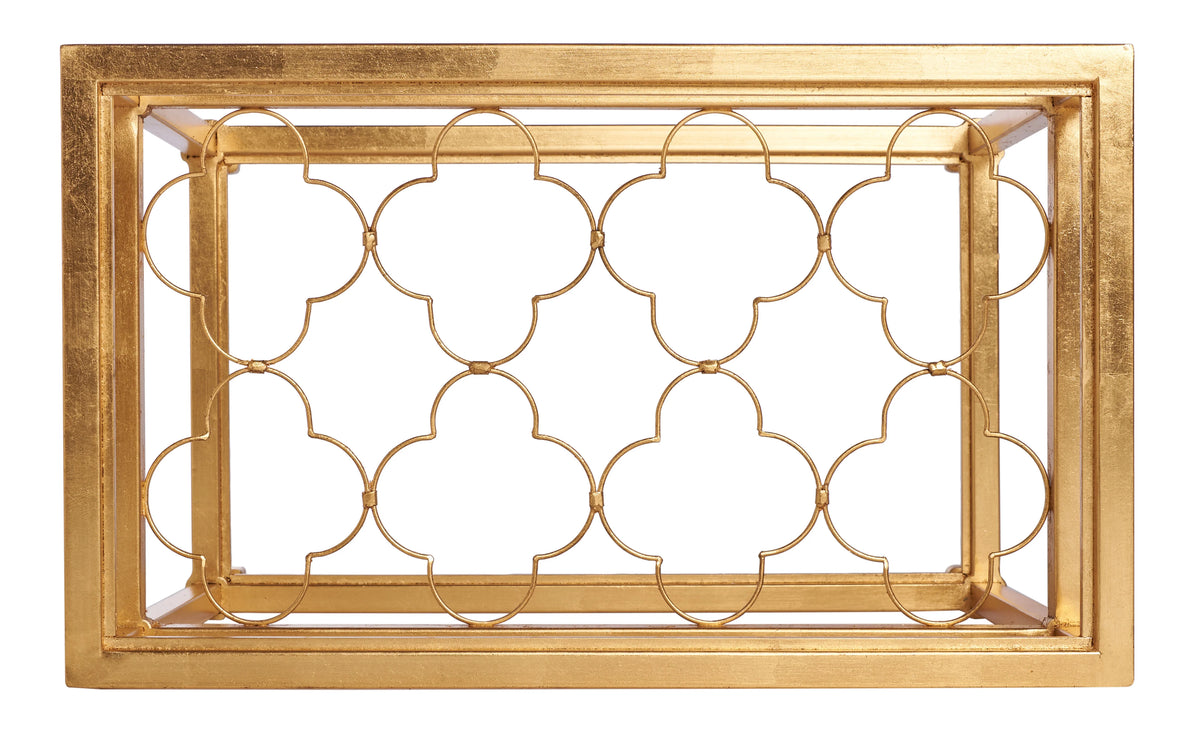 Glass Top Metal End Table H16109