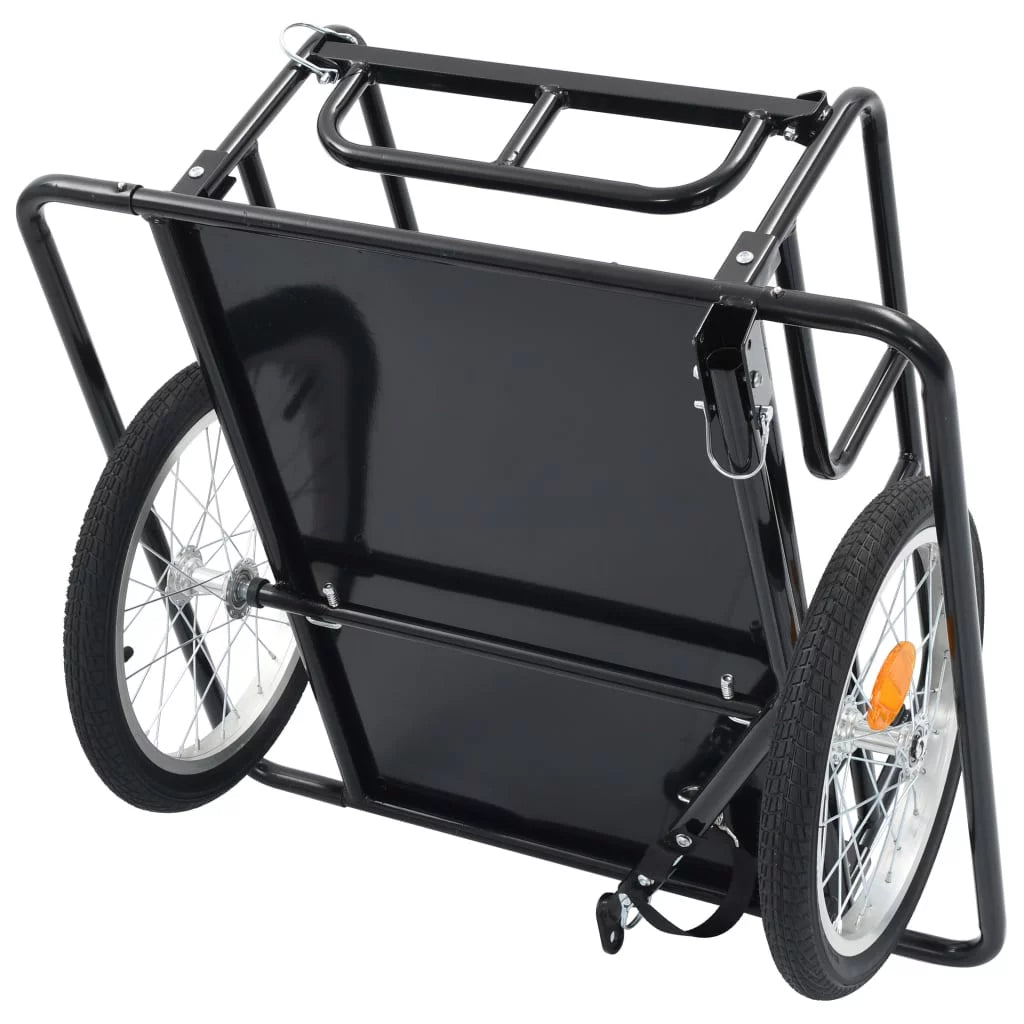Bike Cargo Trailer Steel Black L748925