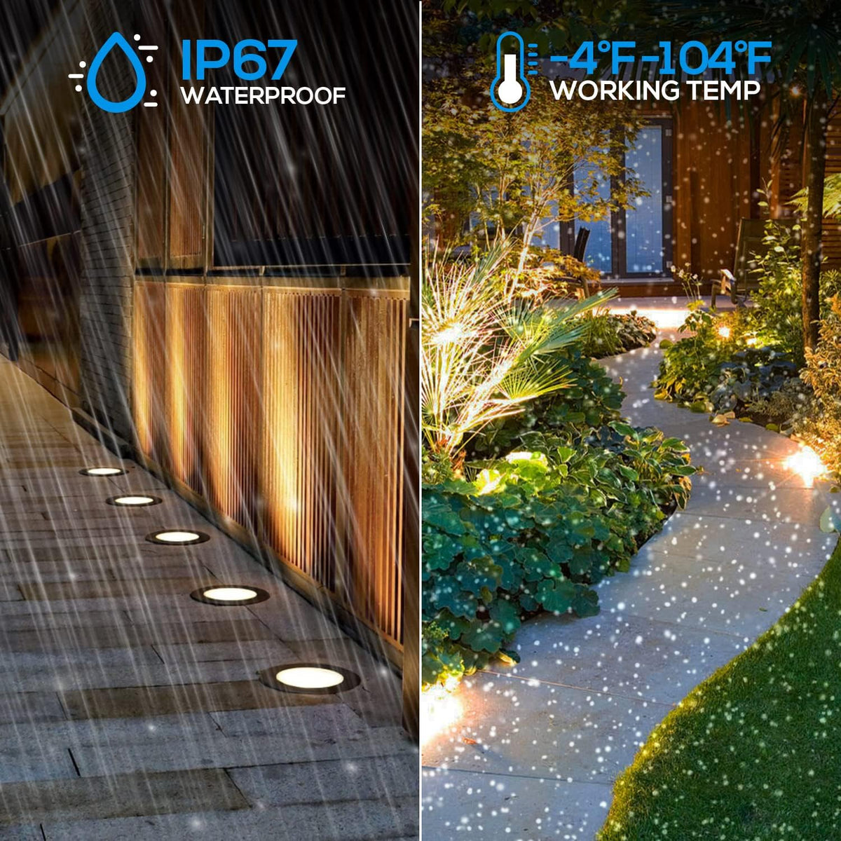 Pack of 6 7W 12V LED Aluminum In-Ground Well Light A9618