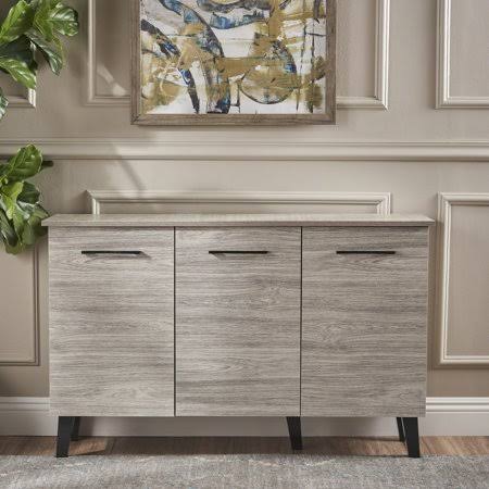 Grey Oak Fiberboard Cabinet Q66936