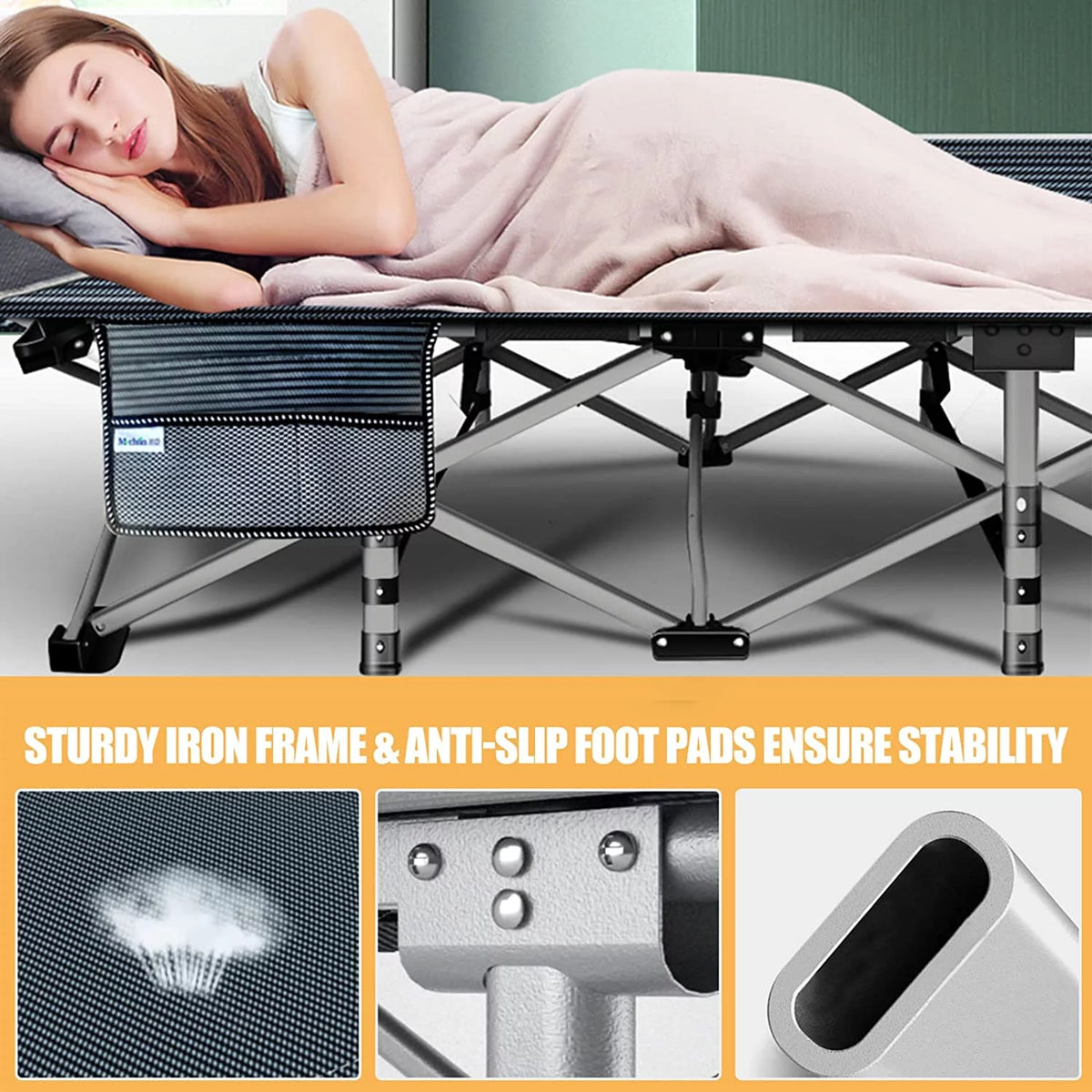 Folding Bed with Mattress and Carrying Bag U9020