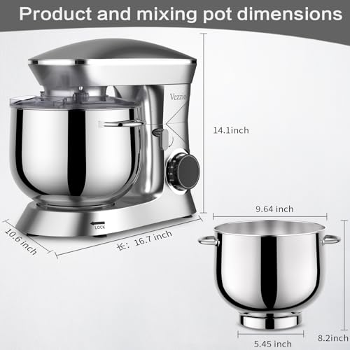 9.5 Qt 10-Speed Tilt-Head Stand Mixer with Stainless Steel Bowl (Black) J558362