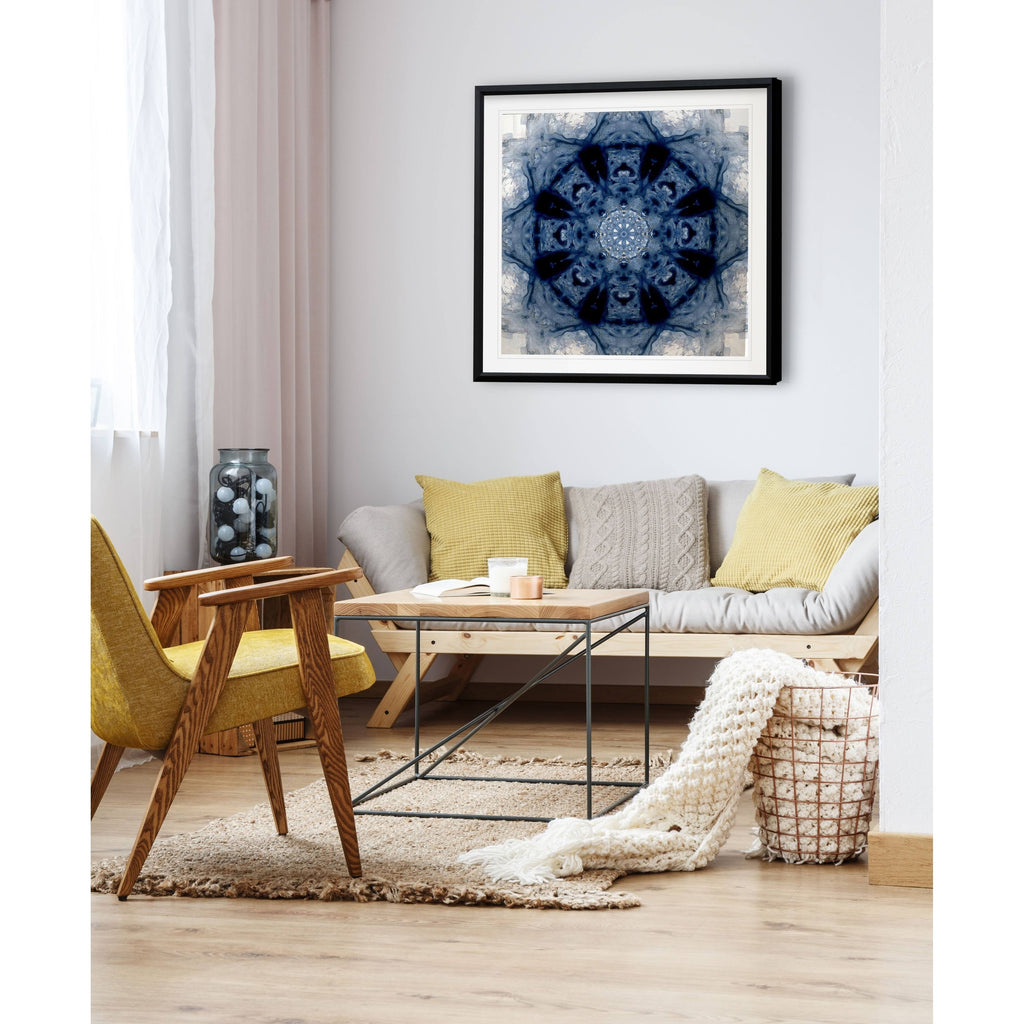 Indigo Framed Giclee Print 38x38 R3605