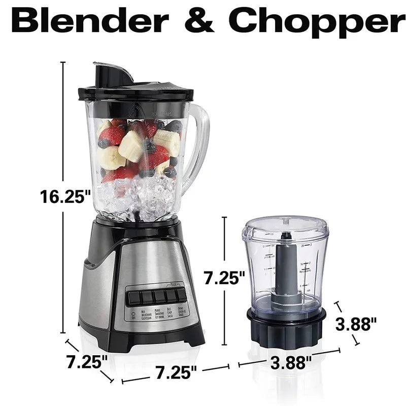 Countertop Blender with 40oz Glass Jar and Vegetable Chopper J40342