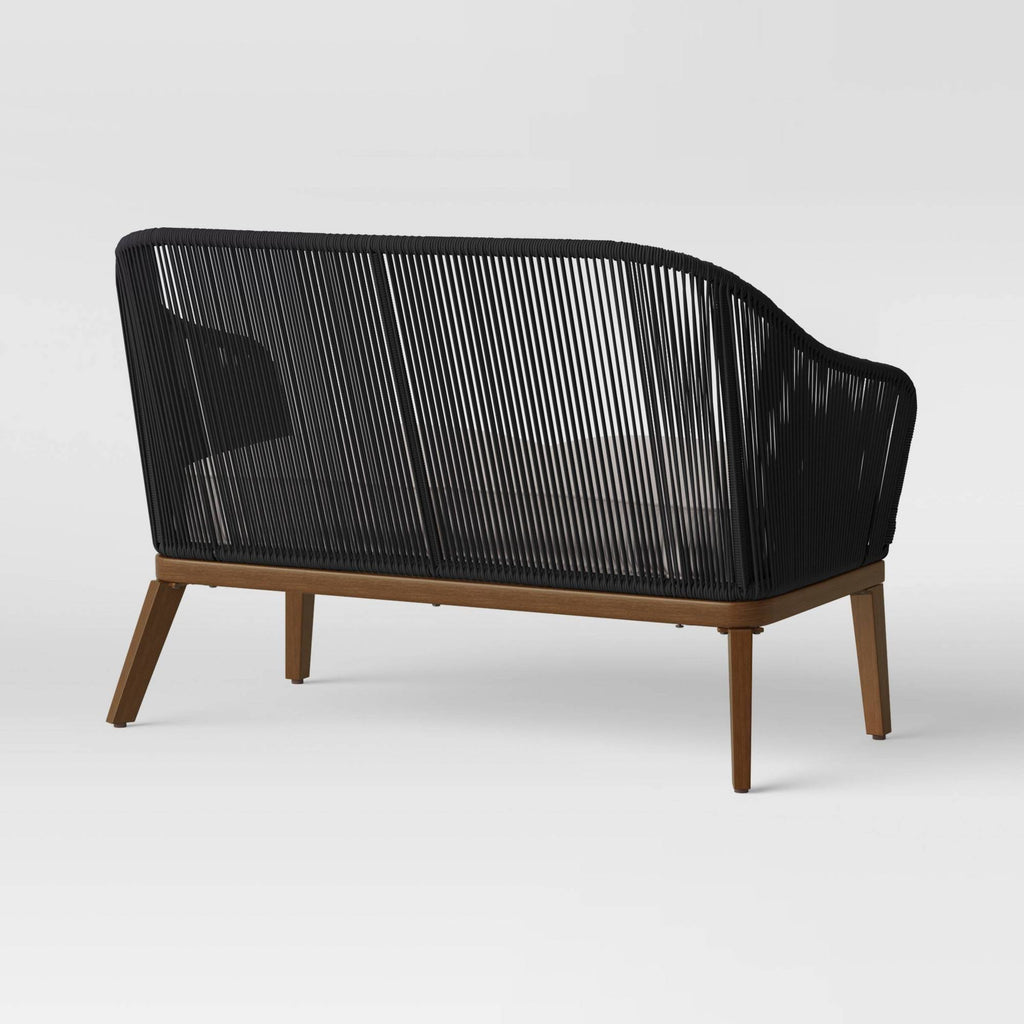 Light Wood Patio Loveseat M583