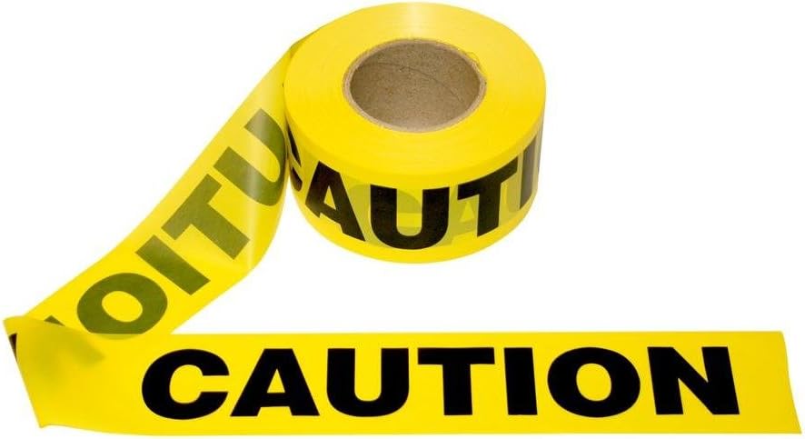 Yellow Caution Barricade Tape 3 in. x 1000 ft. 12-Pack N432655
