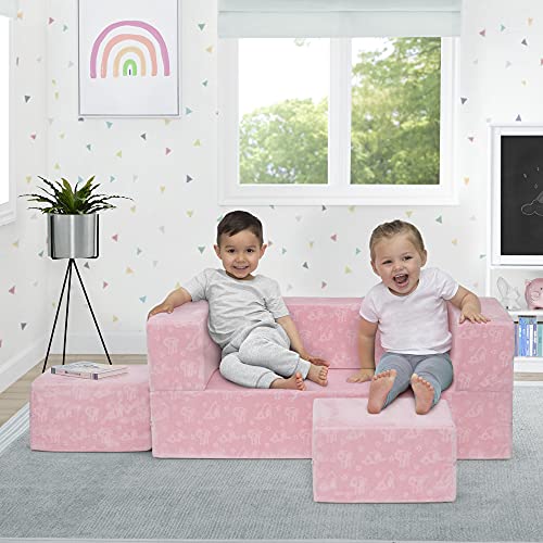 Grey Modular Foam Sofa with 2 Ottomans O5058