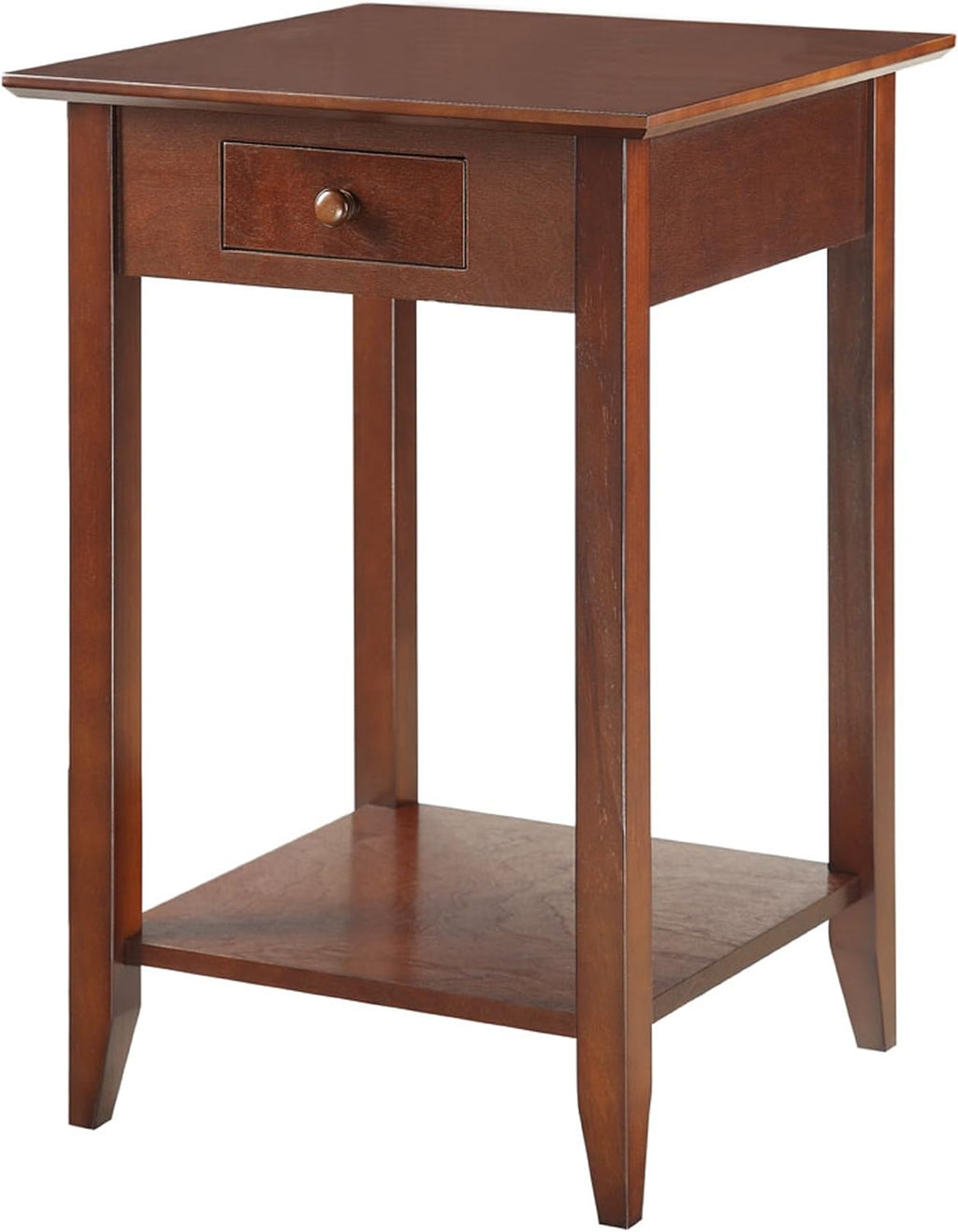 Espresso End Table with Drawer and Shelf O128