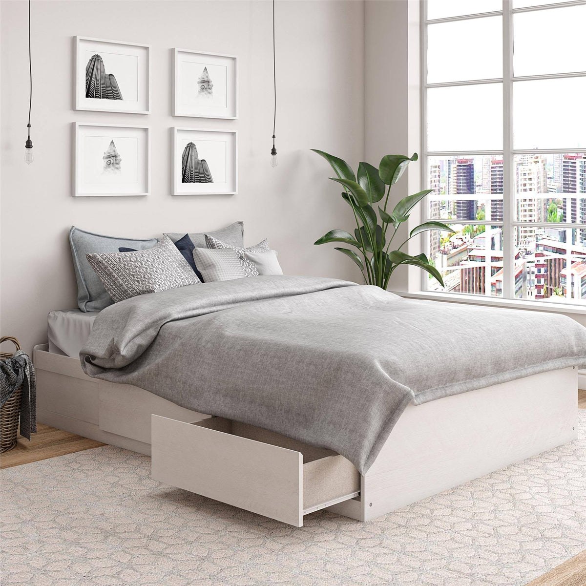 Twin Mates Bed Ivory Oak N66083